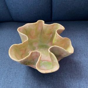 Funky handmade pottery bowl (f)